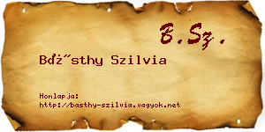 Básthy Szilvia névjegykártya